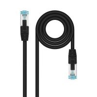 nanocable cable de red cat7 600mhz lszh sftp pimf awg26 25cm negro