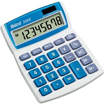 Ibico 208X Calculadora Blanco/Azul