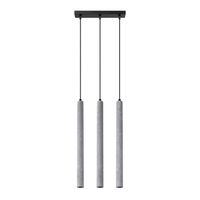 lampara colgante vacu 3 luces  cemento