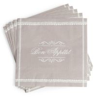 paquete de 20 servilletas de papel gris 33x33 cm bon appetit