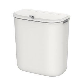 Papelera Colgante De 9l Cocina - Montaje En Pared De Armario - Blanco