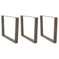 patas para mesa de comedor en forma de v 3 unidades acero natural 100 x 72-733 cm vidaxl