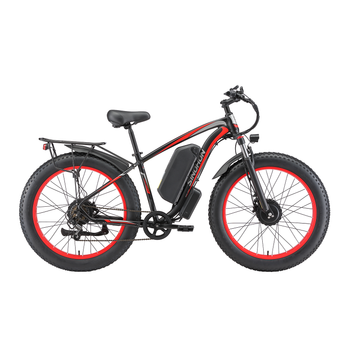 Bicicleta Eléctrica Sinohon X26 De Doble Motor, 26 Pulgadas, Todoterreno, 1056 Wh, Roja