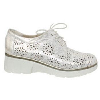 Pitillos Deportivas Moda zapato cordon piel metalizada para mujer