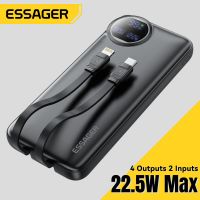 essager es-d016 10000mah 20000mah 225w cargador portatil con pantalla digital y cable dual para huawei pura 70 ultra y