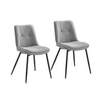 juego de 2 sillas de comedor gris paloma