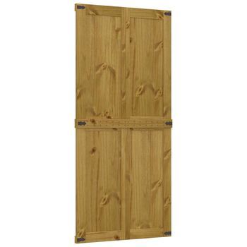 Puerta Corrediza Corona Marrón Miel 90 X 210 Cm Vidaxl