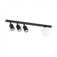 regleta de techo ponsel negro 4 luces