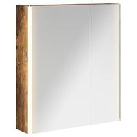 armario con espejo de bano  mueble de bano roble ahumado 635 x 155 x 70 cm