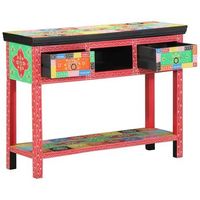 vidaxl mesa consola con cajon multicolor 100 x 30 x 77 cm