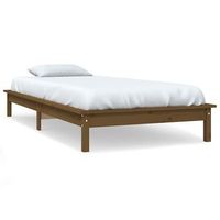 estructura de cama individual madera pino marron miel 90x190 cm vidaxl