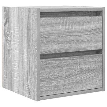 Mesilla De Noche De Pared Gris Sonoma 38x34x40 Cm Vidaxl