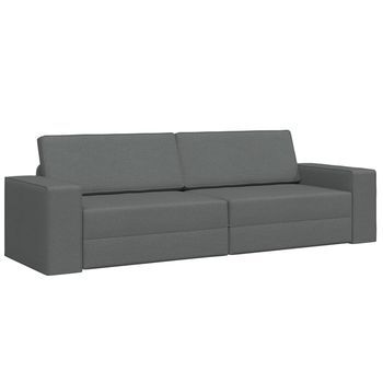 Sofá Cama Gris Oscuro 245 X 78 X 77 Cm Tela Vidaxl