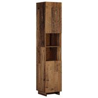 armario de bano madera envejecida 365 x 38 x 180 cm vidaxl