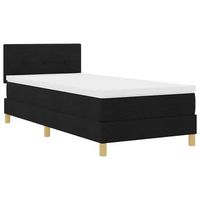 cama individual  cama para adulto  cama box spring led con tiras led negro 80 x 200 cm tela