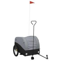 remolque para bicicleta hierro negro y gris 45 kg vidaxl