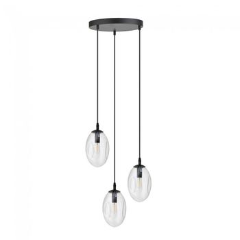 Lámpara de techo celeste transparente (3 luces)