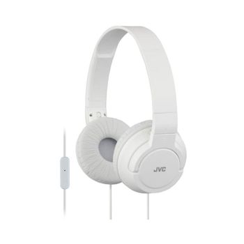 Auriculares JVC con cable con micrófono integrado blancos y control de volumen
