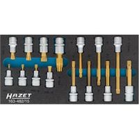 hazet 163-48215 juego de llaves de vaso destornillador r xzn r cuadrado hueco 12 pulgadas 125 mm r perfil con estriado interior xzn r m5rrrm12 r numero de herramientas 15
