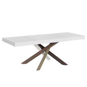 Mesa Extensible 160/420x90 Cm Volantis Premium Patas Fresno Blanco Multicolor 4/c