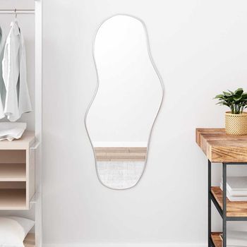Espejo Decorativo | Espejo De Pared Plateado 100x45 Cm Cfw833976