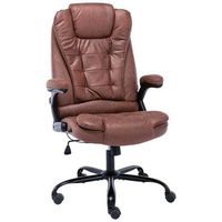silla de oficina de piel de ante sintetica marron vidaxl