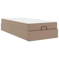 estructura de cama con colchon otro 2 uds canela pvc vidaxl