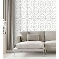 papel pintado vinilico ecologico de celosia ornamental estilo nordico - nordic ornaments 679809 de gaulan - rollo de 10 m x 053 m
