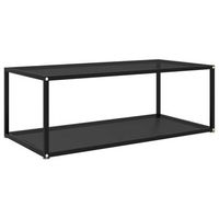 rogal mesa de centro vidrio templado negro 100x50x35 cm rogal