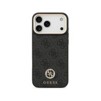guess funda para iphone 17 pro max r carcasa de polipiel negra con logo 4g de strass y magsafe diseno elegante y ajuste preciso
