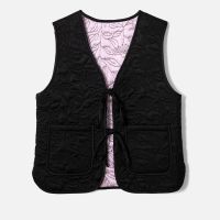 damson madder arte embroidered quilted shell gilet - uk 16
