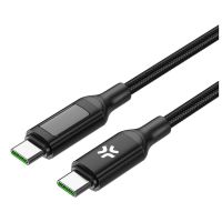 cable usb c celly usbcusbc100wled 2 m carga rapida 100w negro
