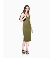ax armani exchange para mujer xw000820af13729u7043 vestido entallado verde xs casual viscosa sin mangas  tirantes