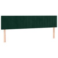 pack 2 uds cabeceros cama  panel de cabeceras de terciopelo verde oscuro 90x5x7888 cm
