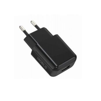Cargador Mobilis Interior USB Tipo C Negro 100-240V