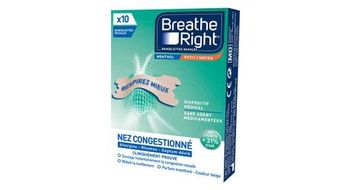 Caja de 10 cintas narales mentoladasbreath right  tamano mediano