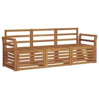 juegos de sofas 3 piezas  mueble de jardin natural madera de acacia solida