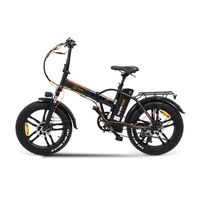 youin texas bicicleta electrica plegable todoterreno naranja y negra 25 kmh 20