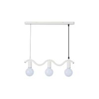 lampara colgante wama de 3 luces en metal blanco