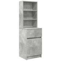 mesilla de noche gris hormigon 39x35x125cm madera de ingenieria vidaxl