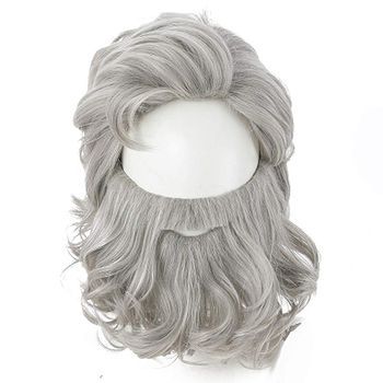 Set De Barba Y Peluca De Papá Noel Para Navidad Grey