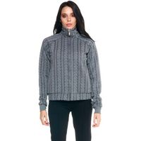 leone 1947 chaquetas woman high collar bonded full zip greyss para mujer