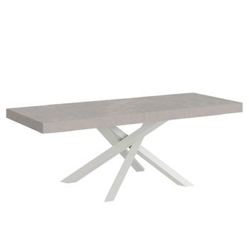 Mesa Extensible Volantis Premium Cashmere 160/264x90 Cm Con Patas Blancas