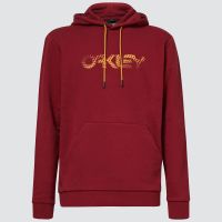 oakley the post po hoodie - s - iron red