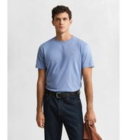gant para hombre 2003184 camiseta regular fit shield azul xl casual algodon manga corta