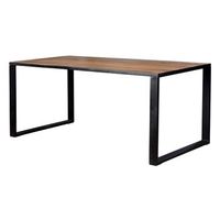 mesa de comedor en madera de acacia y patas de metal 8 plazas