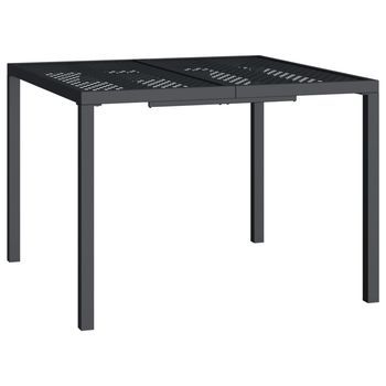 Mesa De Jardín | Mesa De Exterior De Acero Gris Antracita 100x100x72 Cm
