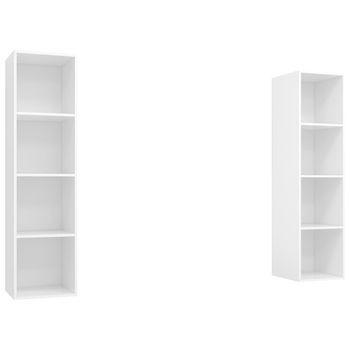 Muebles De Salón De Pared 2 Uds | Mueble Tv Madera De Ingeniería Blanco Cfw91857
