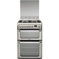 hotpoint hud61x dual fuel cooker - stainless steel stainless steel