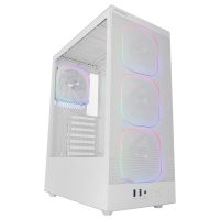 mars gaming mc-nebula caja gaming atx 4 ventiladores argb 120mm cablehatch cristal templado blanco